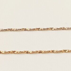 VTG Italy 925 Sterling Silver Gold Twist Serpentine 19" Chain DANECRAFT Necklace